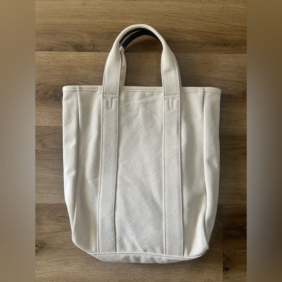 Tory Burch Canvas Logo Tote Bag – Cream/Beige – Like New - Picture 6 of 12